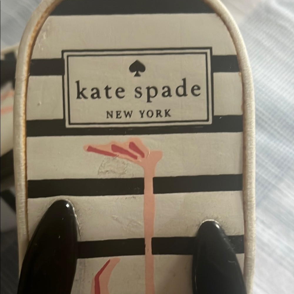 Kate Spade Black and White Women's Flip Flops - Picture 2 of 8